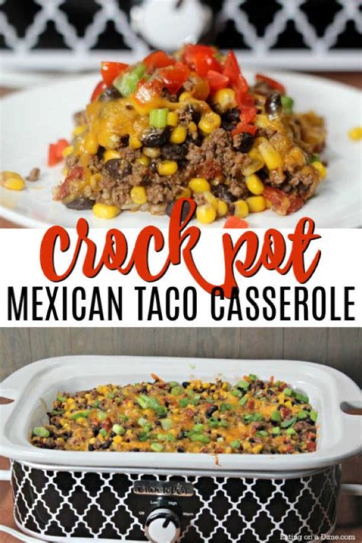 crock pot Mexican Taco Casserole Recipe Beef Taco Casserole Recipe