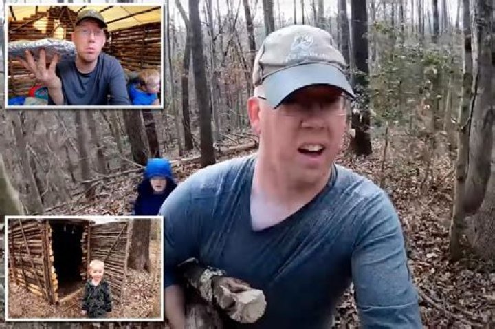 Dad spends year camping, building log cabin &lsquo;survival shelter&rsquo; with