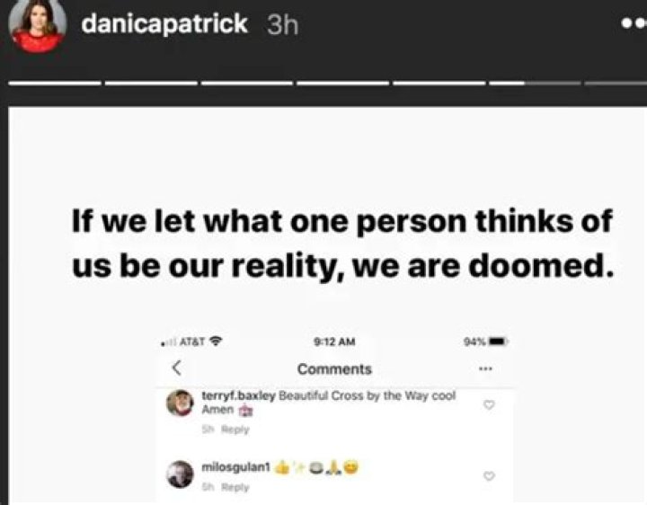 Danica Patrick Responds to Troll Who Mocked Her for &lsquo;Failed