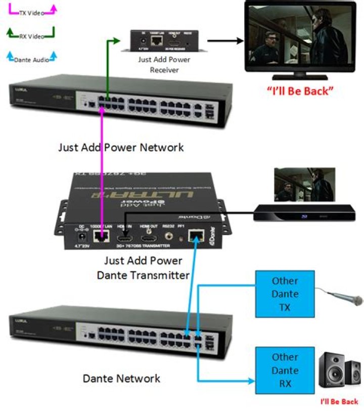 Dante Audio with 767DSS Just Add Power Support