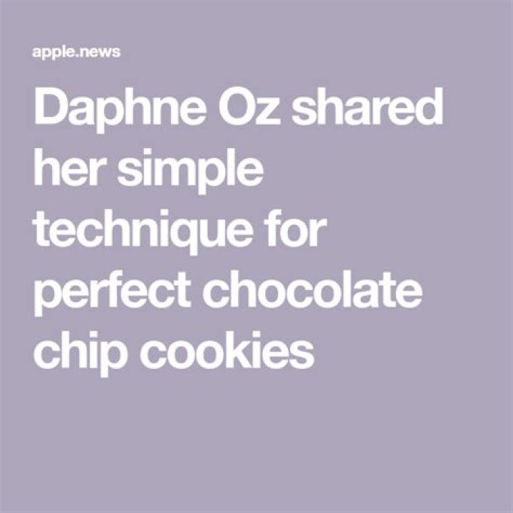 Daphne Oz Shared Her Simple Technique For Perfect Chocolate Chip Cookies