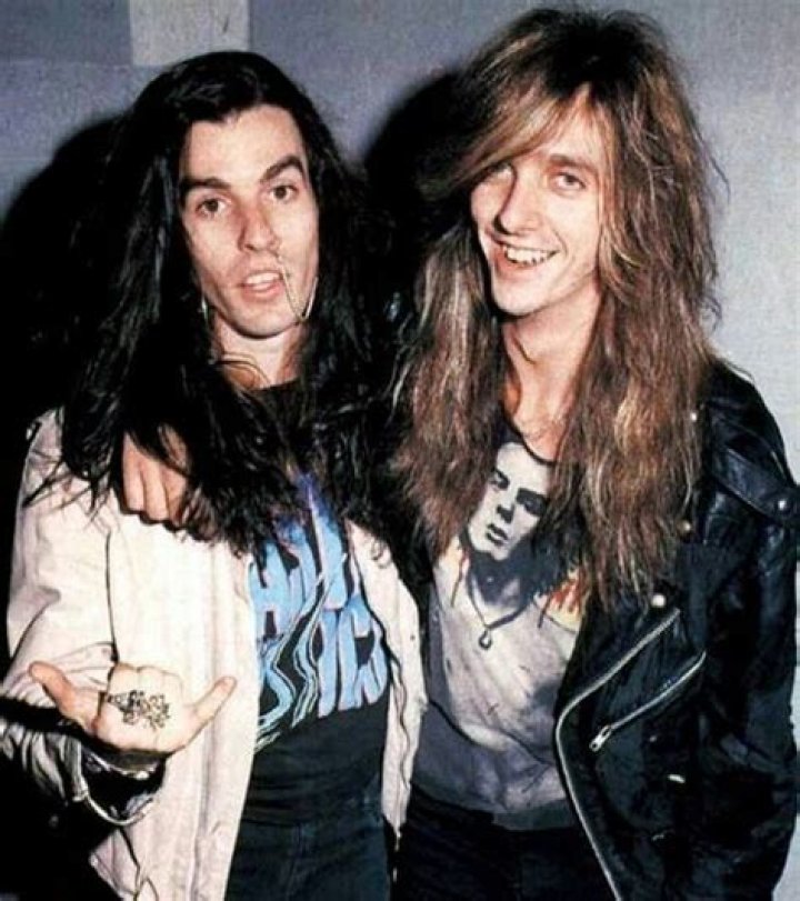 Dave Sabo and Rachel Bolan of Skidrow attend the Metal Hammer Golden