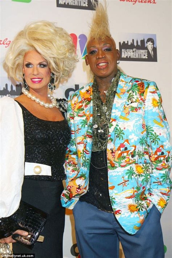 Dennis Rodman makes bold fashion statement in huge blonde mohawk and