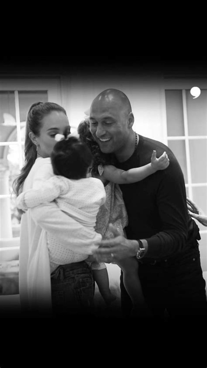 Derek Jeter gave fans a rare glimpse of his daughters, Bella and Story
