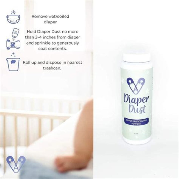 Diaper Dust Diaper Deodorizing Powder (2ct) With Activated Charcoal