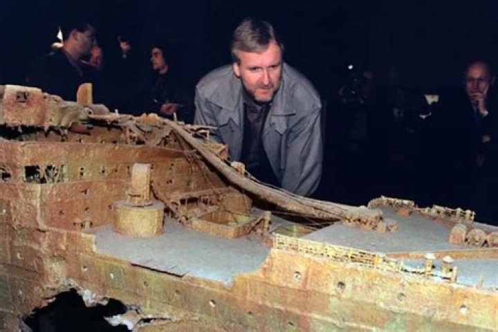 Did James Cameron go down to the Titanic and how many times?
