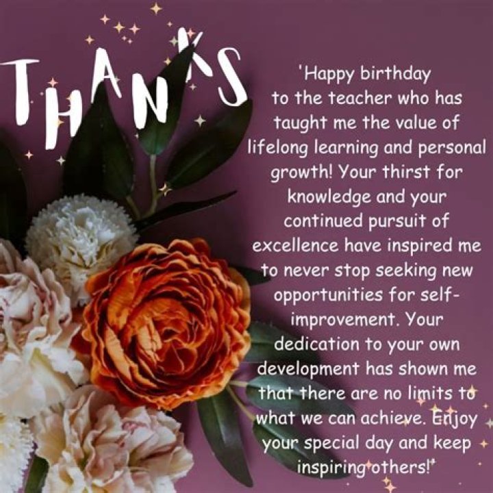 Discover Profound "Emotional Happy Birthday Teacher Quotes"