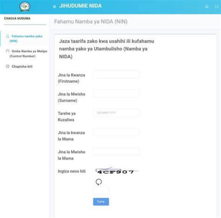 Download NIDA number Copy Online National ID (NIDA)