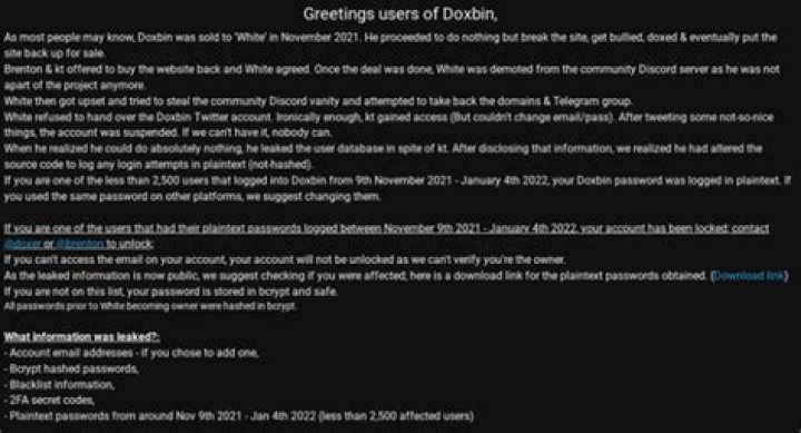 Doxbin Leak Includes Criminals&rsquo; Data, Could Boost Hacking