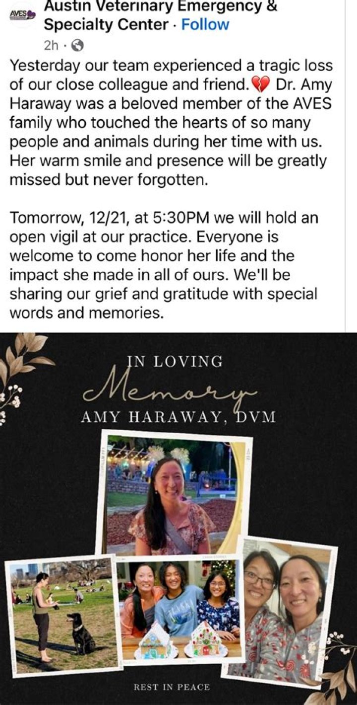 Dr. Amy Haraway Died Veterinary Community Mourns the Loss