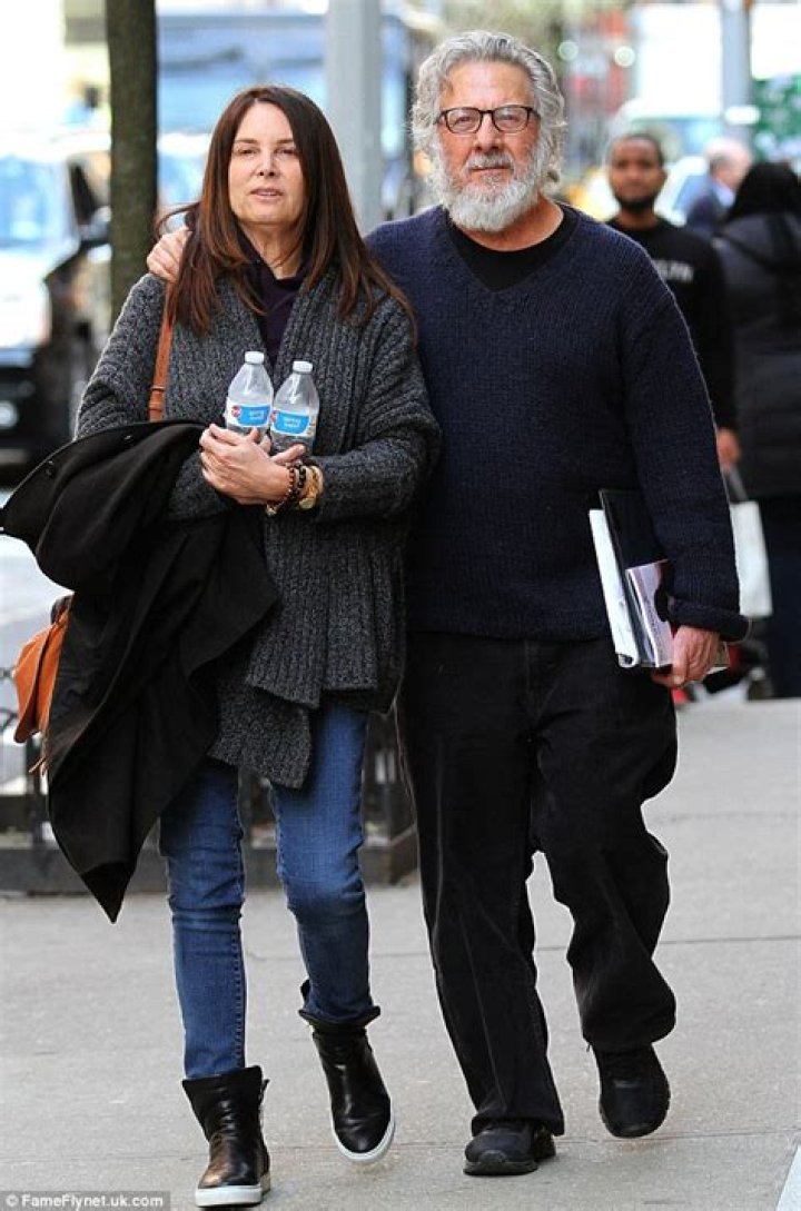 Dustin Hoffman sports bushy white beard with wife Lisa in New York