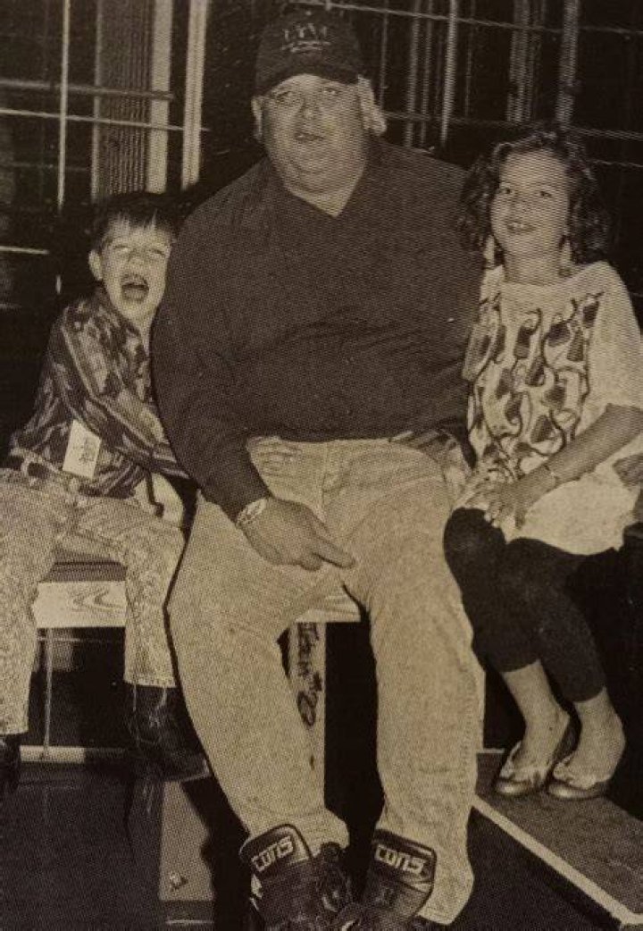 Dusty Rhodes, sitting with his son,Cody and daughter, Teil back in 1991