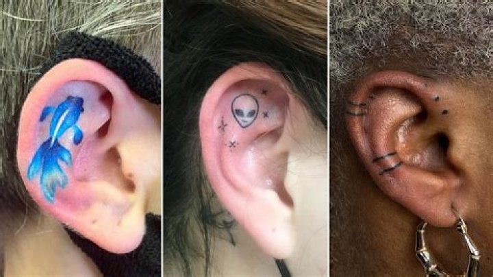 Ear Tattoos for Men Wing tattoo men, Behind ear tattoos, Angel wings