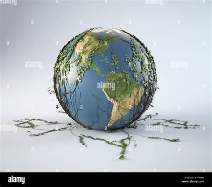 Earth covered with ivy Stock Photo Alamy