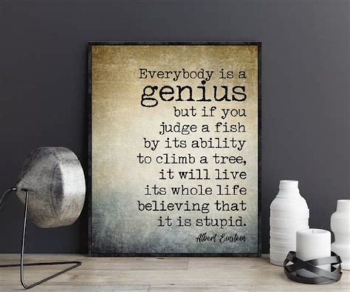 Einstein Everybody is a genius… Live by quotes