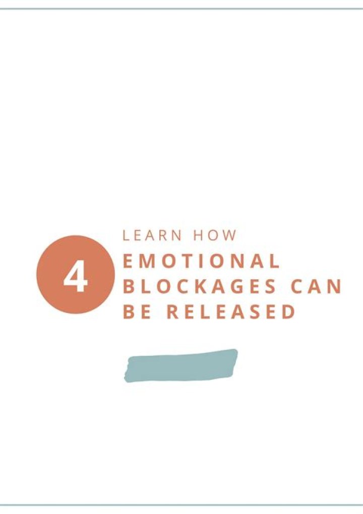 Emotional Blockage Release Treatment Release Emotional Blocks From Body
