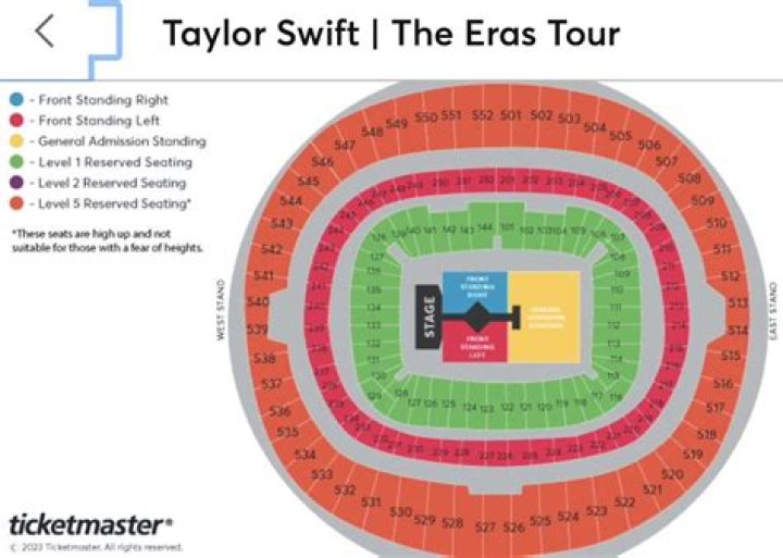 Eras Tour Seating Chart With Seat Numbers