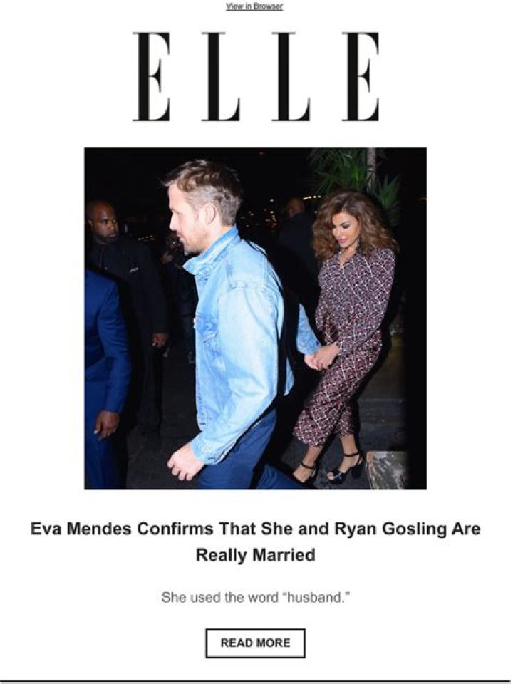 Eva Mendes Confirms That She and Ryan Gosling Are Really Married ReportWire