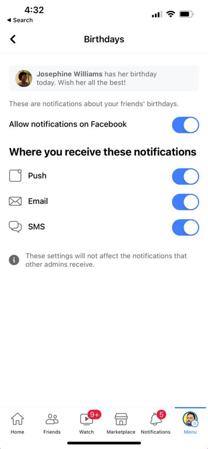 Facebook Not Showing Birthday Notifications YouTube
