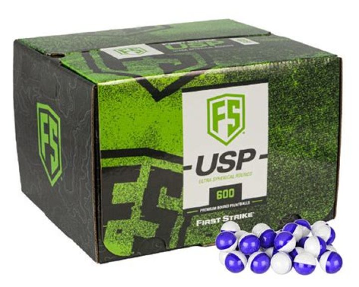 First Strike Paintball 600 Round Paintballs FSR Smoke/Orange Shell