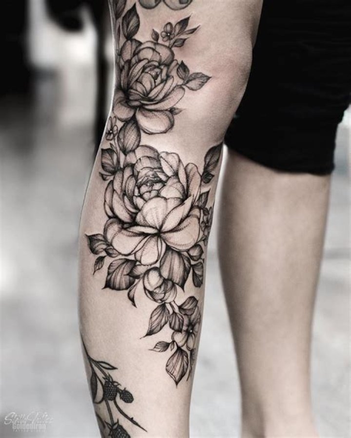 Flowers on Thigh Tattoo Best Tattoo Ideas Gallery
