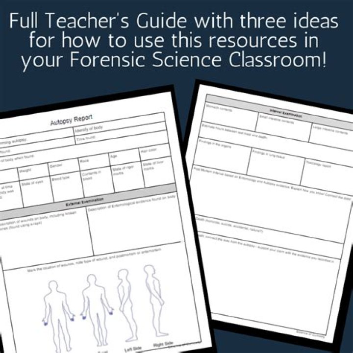 Forensic Science Autopsy Worksheet