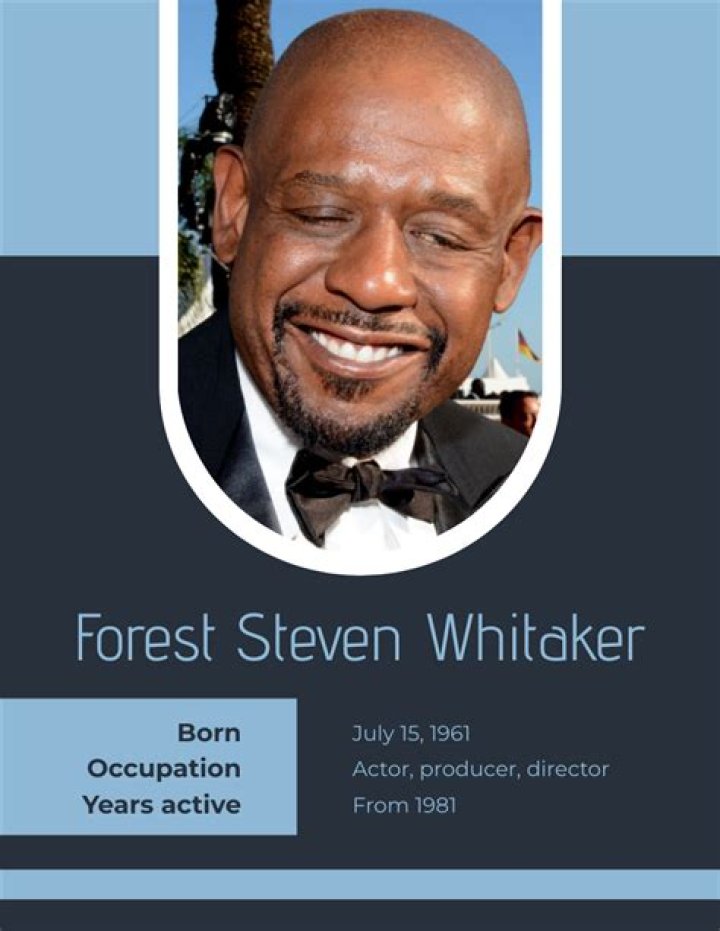 Forest Steven Whitaker, Longview TX, (1961 ). Actor. DNA shows African
