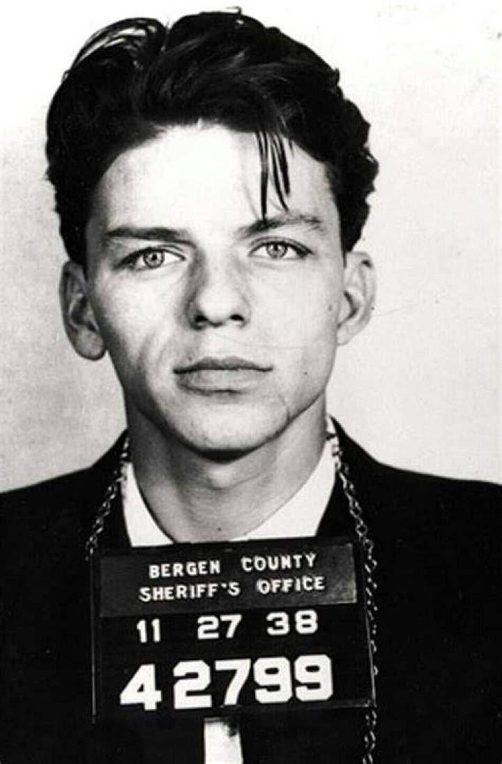 Frank Sinatra Mug Shot Vertical Poster Canvas Print Wooden