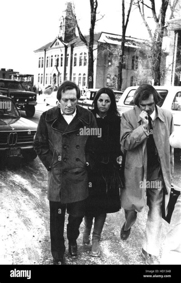 From left, Andy Williams, Claudine Longet, attorney Ron Austin, leaving