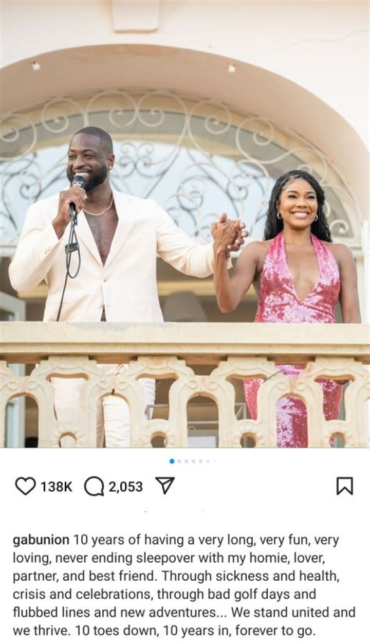 Gabrielle Union&rsquo;s Birthday Message to Husband Dwyane Wade Us Weekly