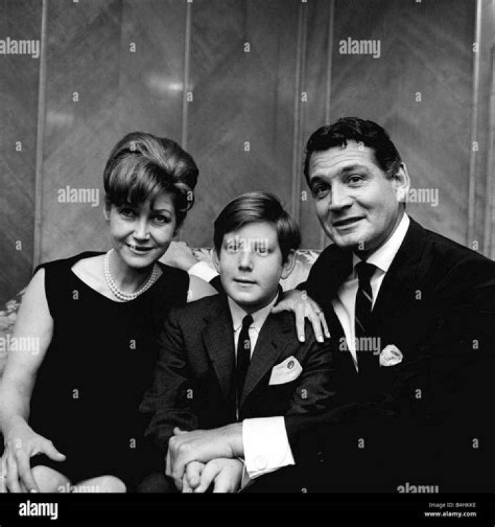 Gene Barry actor with his wife Betty and son Frederick in London, April