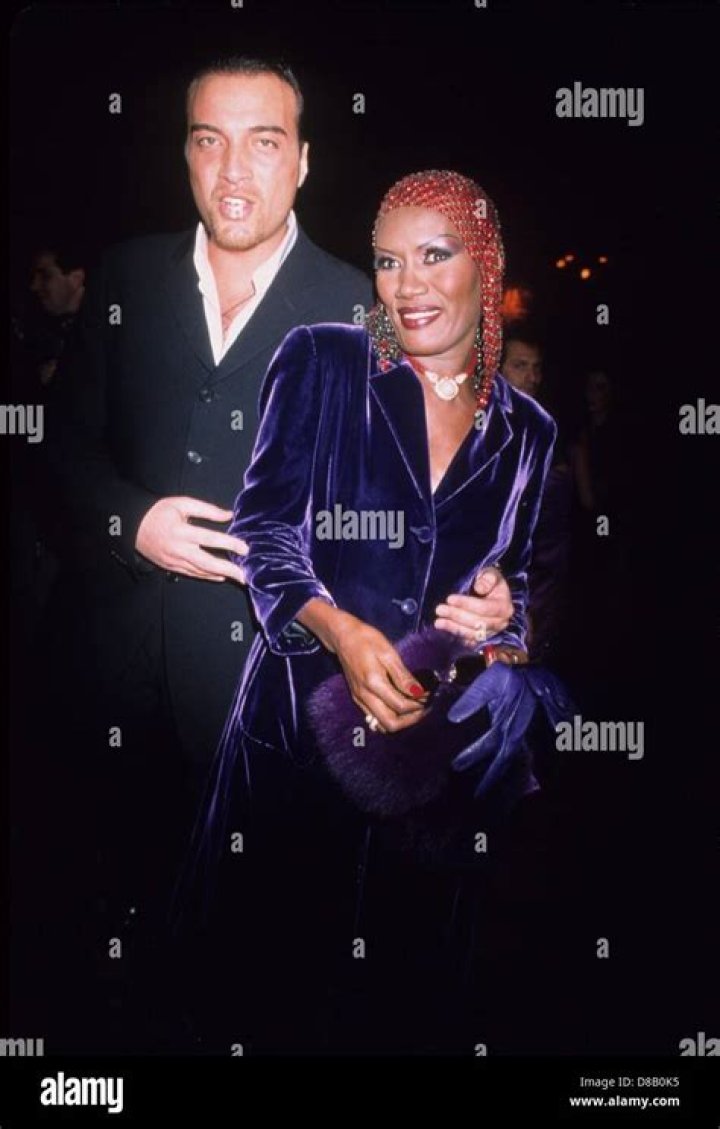 GRACE JONES with husband at Made in Italy awards ceremony , Cipriani