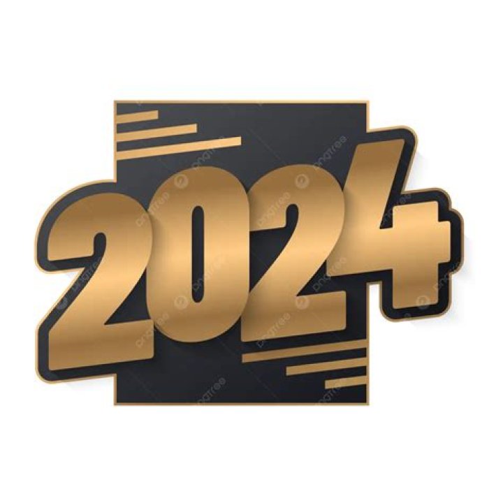 Gradient Black 2024 New Year, Gradient, 2024, New Year PNG and Vector