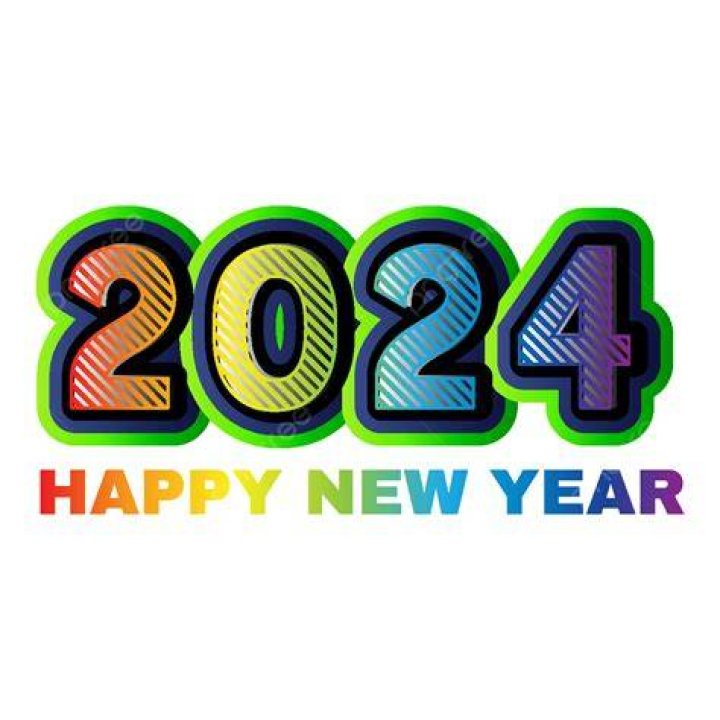 Gradient Colorful Happy New Year 2024 Vector, Colorful Happy New Year