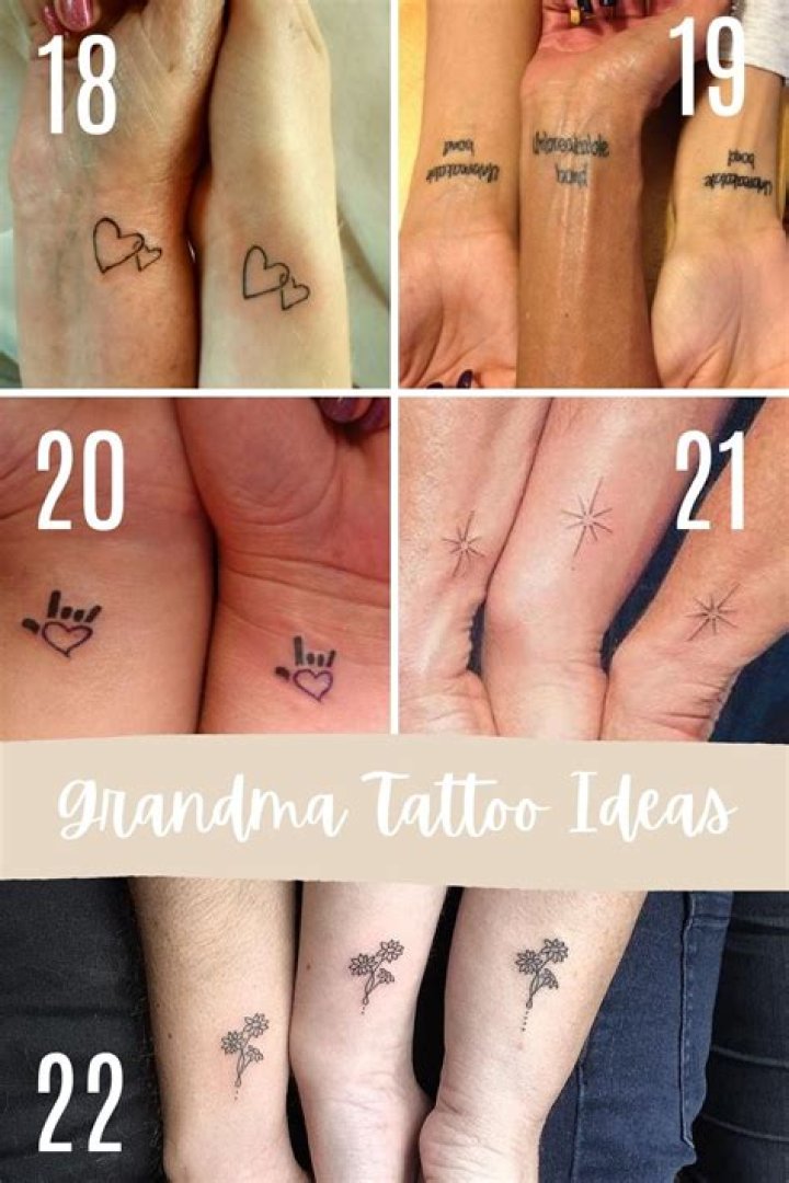 Grandma and Granddaughter Tattoos Tattoos for women, Grandchildren