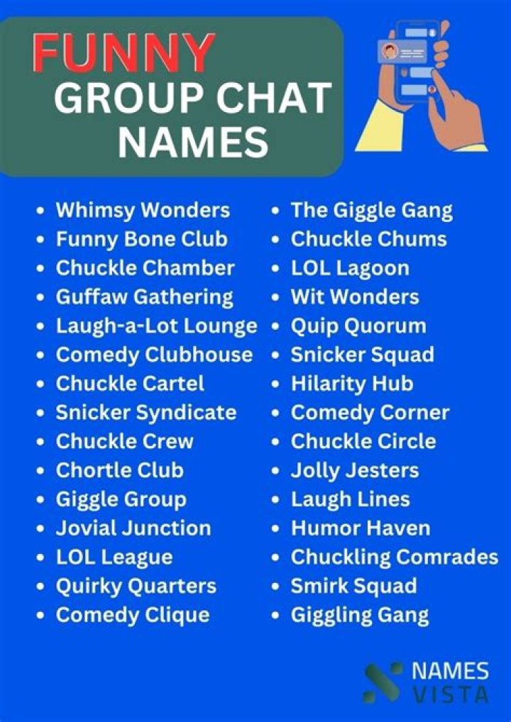 group chat names Funny group chat names, Group chat names, Group