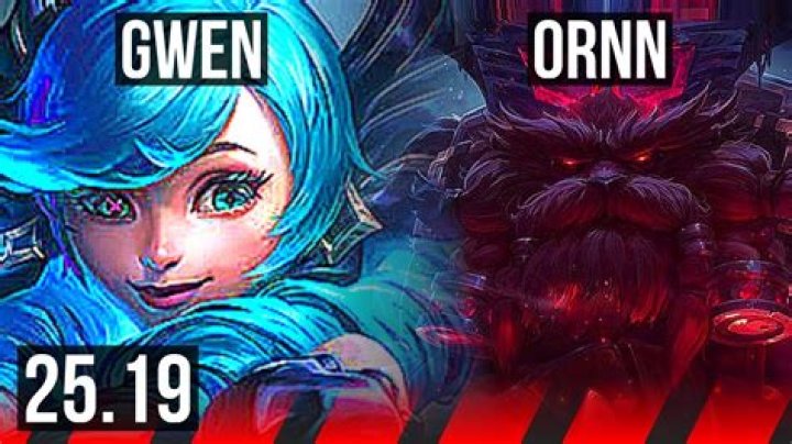 GWEN vs ORNN (TOP) 20/1/2, 10 solo kills, Quadra, Legendary EUW