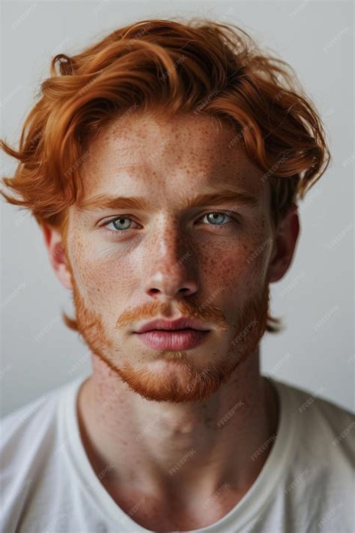Handsome redhead man model Redhead