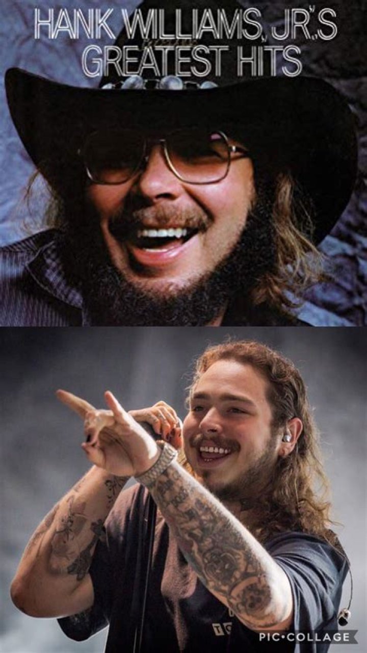 Hank Williams Jr.?!? Post Malone?! Father son?!? Same Person?!? Post