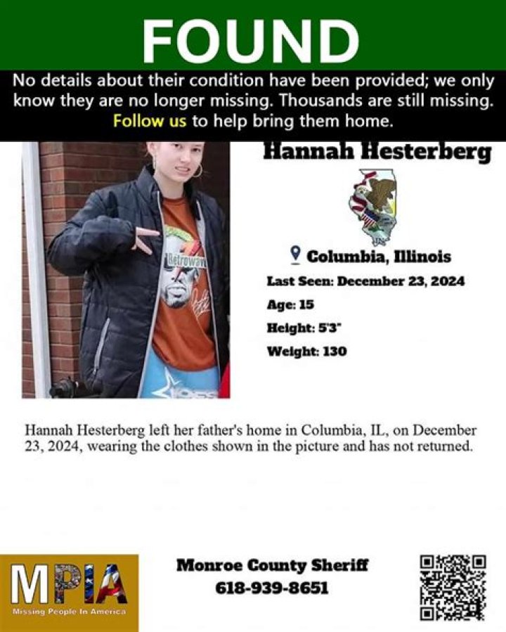 Hannah Hesterberg Missing, Help Find Missing Hannah Hesterberg