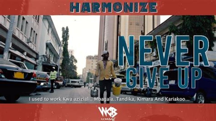 Harmonize - Never Give Up (Official Music Video) Sms SKIZA 8546308 to 811 - songs to harmonize to with friends