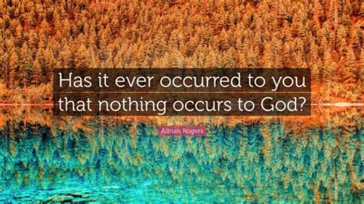 Has it ever occurred to you that nothing&rsquo;s ever occurred to God? Mark