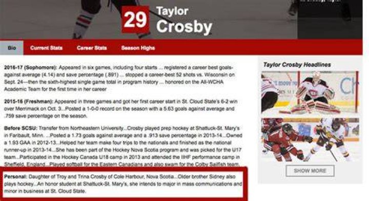 Hilarious Comment About Sidney Crosby in Sister's College Bio