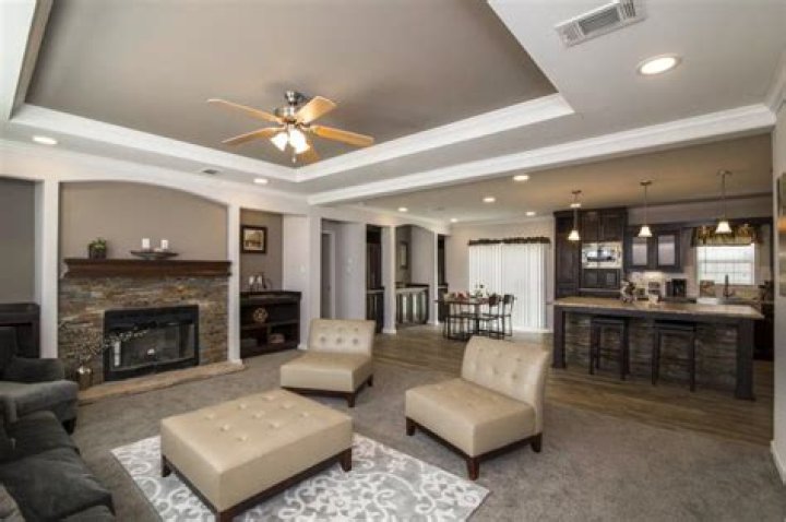 Hillcrest IV living room Manufactured home, New manufactured homes
