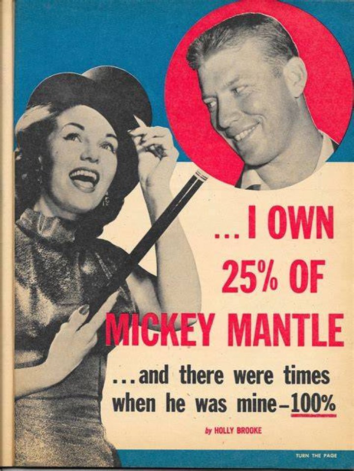 Holly Brooke and Mickey in Confidential magazine Mickey mantle
