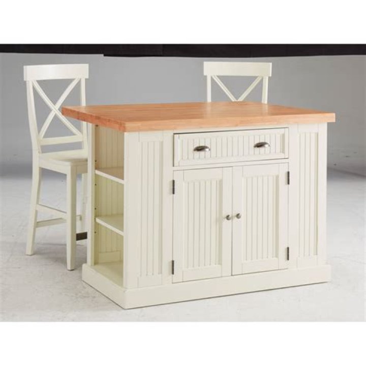 Homestyles Nantucket Solid Wood Top Kitchen Island