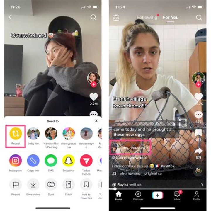 How to Repost a TikTok with the Repost Button