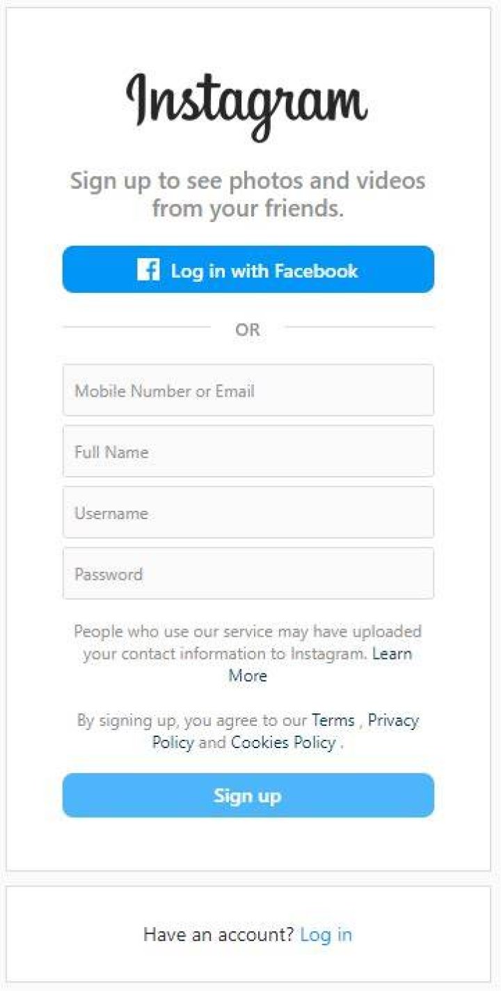 Instagram Login / Signup UpLabs