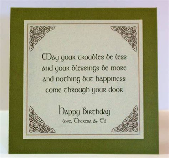 irish birthday blessing (inside card) Irish Birthday Blessing, Birthday