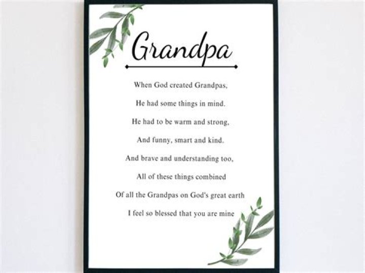 Items similar to Grandfather Poem Love Poem INSTANT DOWNLOAD Digital